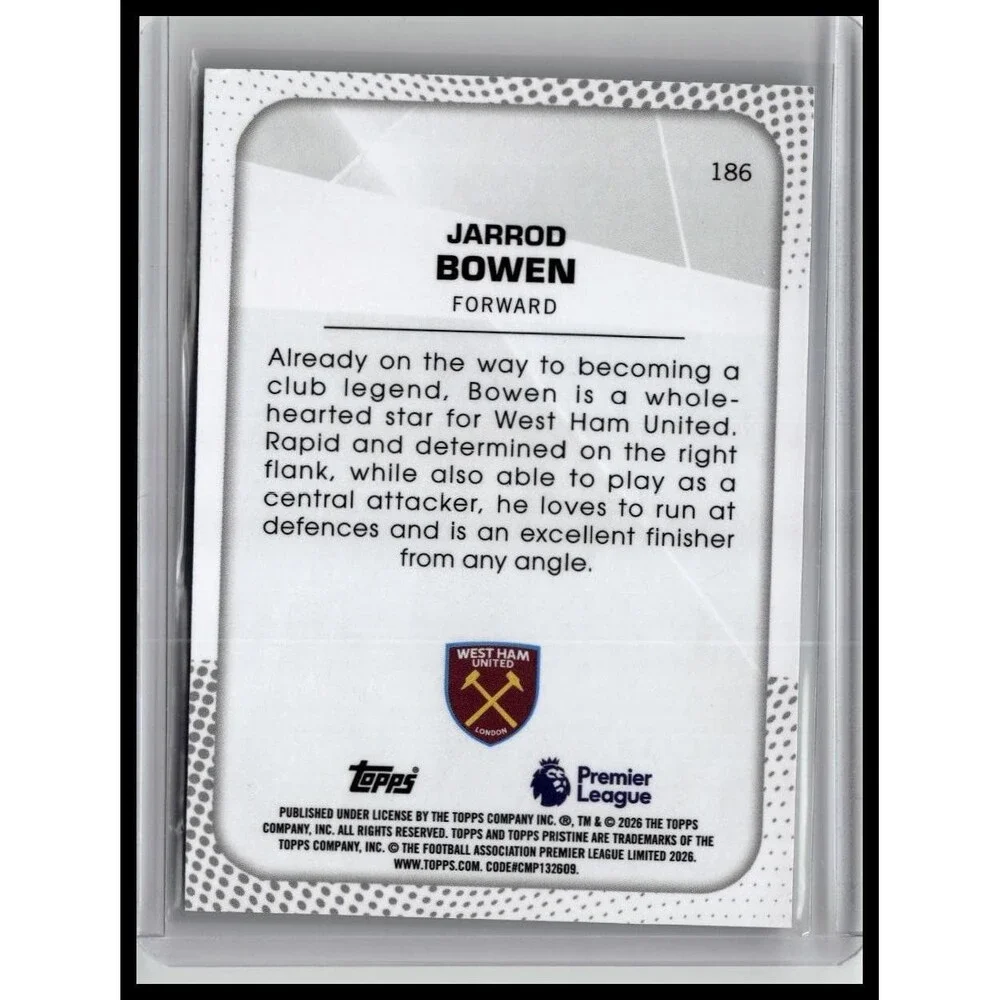 2025-26 Topps Pristine Jarrod Bowen West Ham United